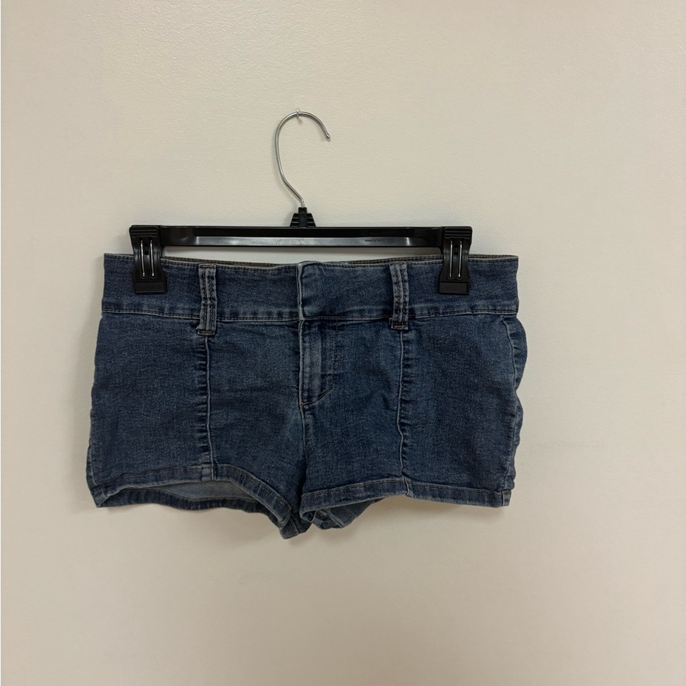 Low Rise Mini Jean Shorts